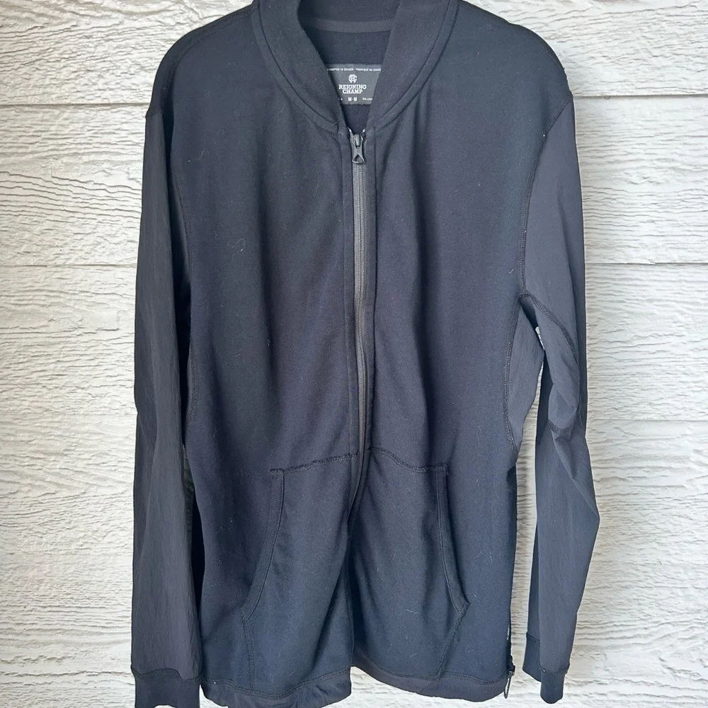 Reigning Champ Black Lightweight NYLON OXFORD TEAM JACKET